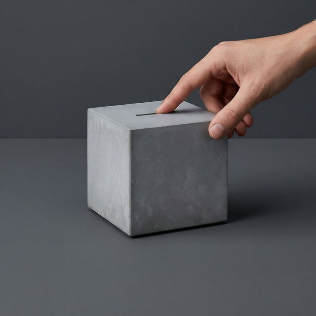 Spardose „Big Block“ aus Beton