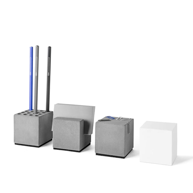 Stilvolles und praktisches 4-teiliges Büro-Set aus Beton