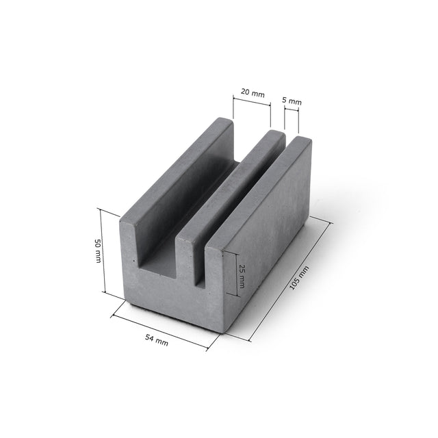 Tischaufsteller „T&C“ dunkelgrau Beton