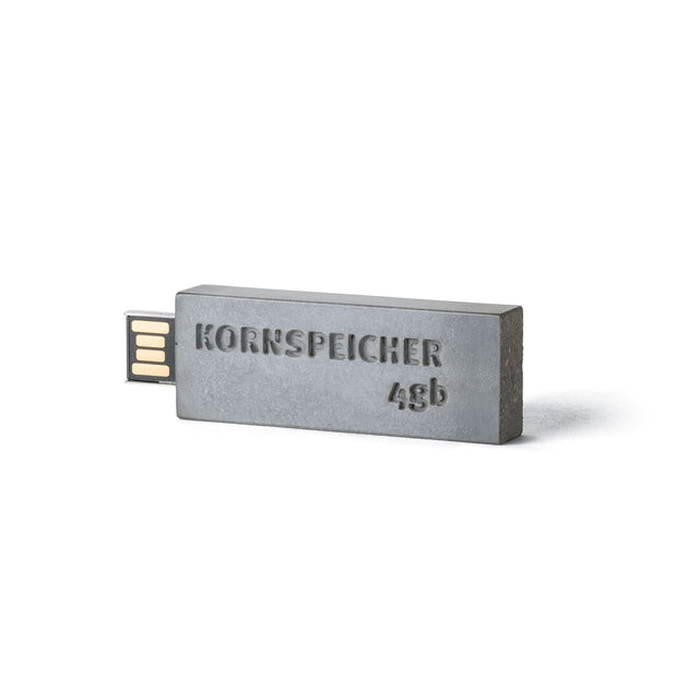 Handgefertigter, hochwertiger USB-Stick aus Beton, schlicht und glatt