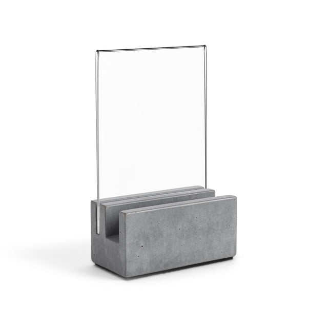 Tischaufsteller „T&C“ dunkelgrau Beton