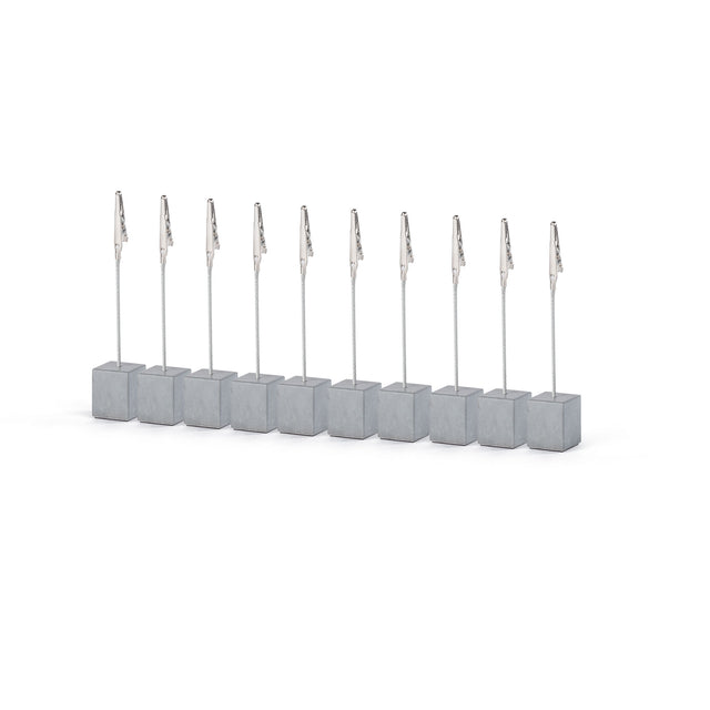 Hochwertiger Betonzettelhalter mit einer praktischen Krokodilklemme, 10er Set